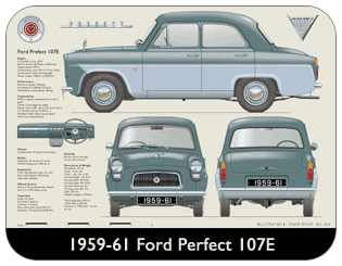 Ford Prefect 107E 1959-61 Place Mat, Medium